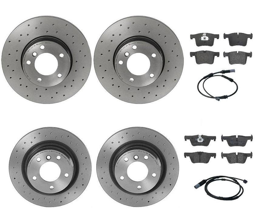 BMW Brembo Brake Kit - Pads &  Rotors Front and Rear (312mm/300mm) (Low-Met) 34216873093 - Brembo 3333510KIT